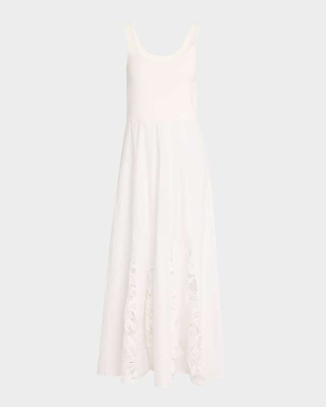 Maeleyse Mixed-Media Lace Dress